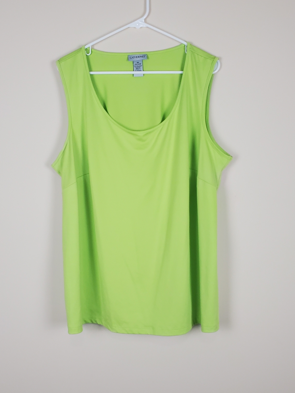 Catherines Lime Green Tank Size 2X 22/24W